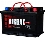 Аккумулятор автомобильный VIRBAC Classic 6ст-75Ah (о.п.)